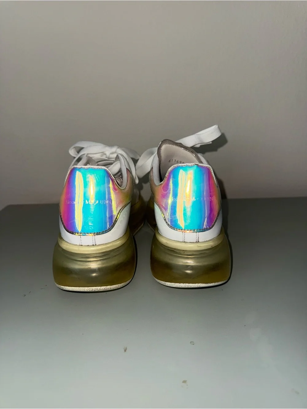 Alexander McQueen Oversized Clear Sole Holographic Sneakers EU 37.5